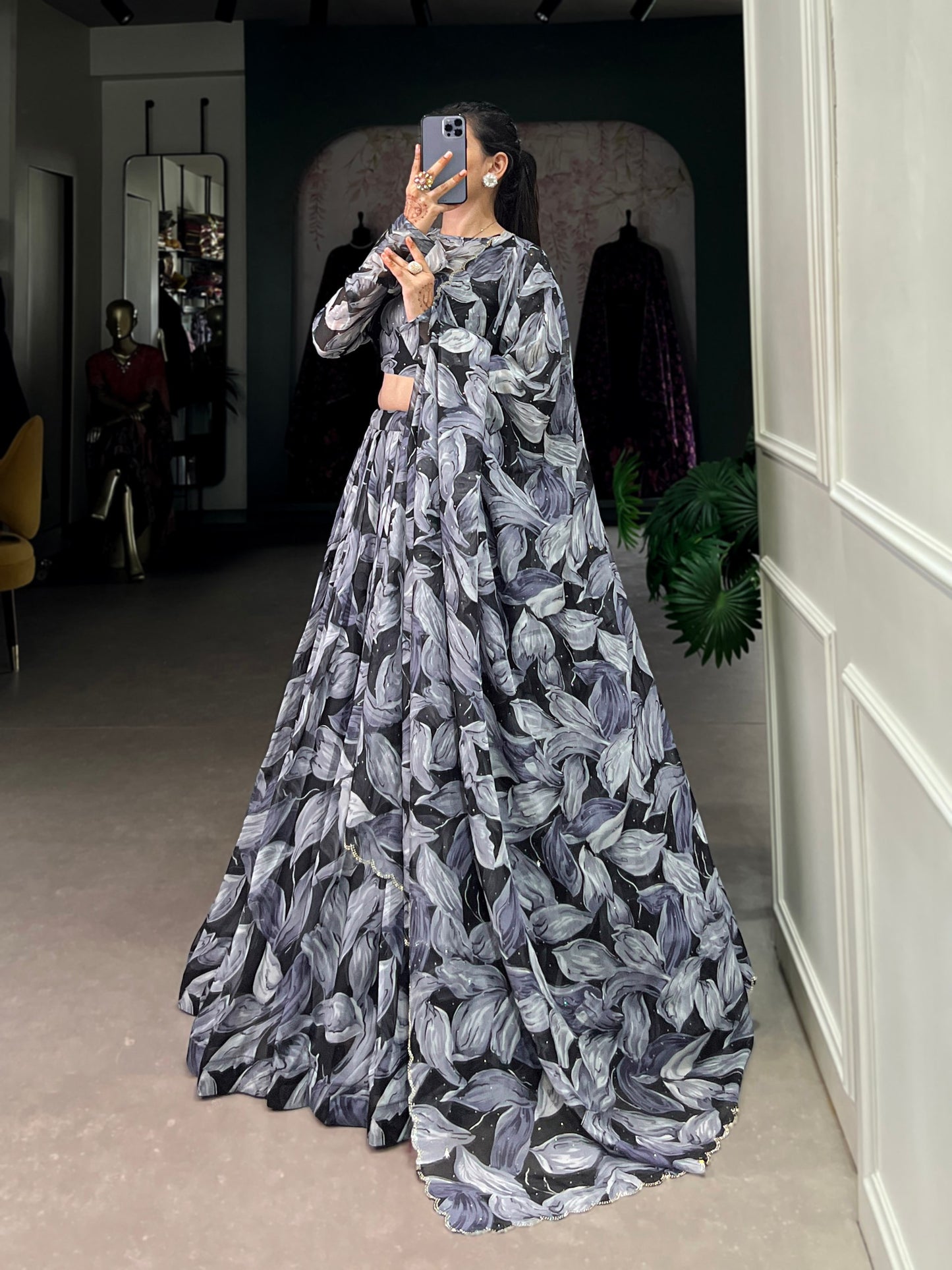 Precious Digital Printed Silk Party Wear Lehenga Choli With Dupatta