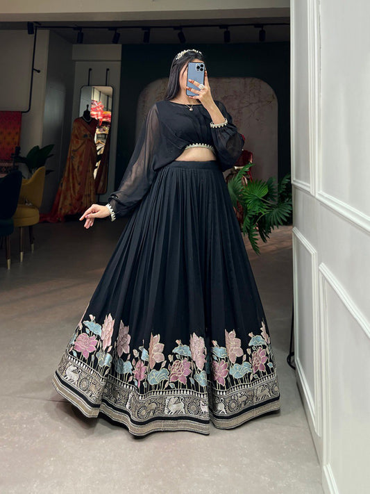 Black Lehenga Choli Set