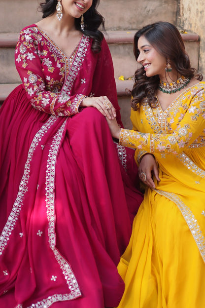Desirable Gown Graceful Flair with Intricate Embroidery