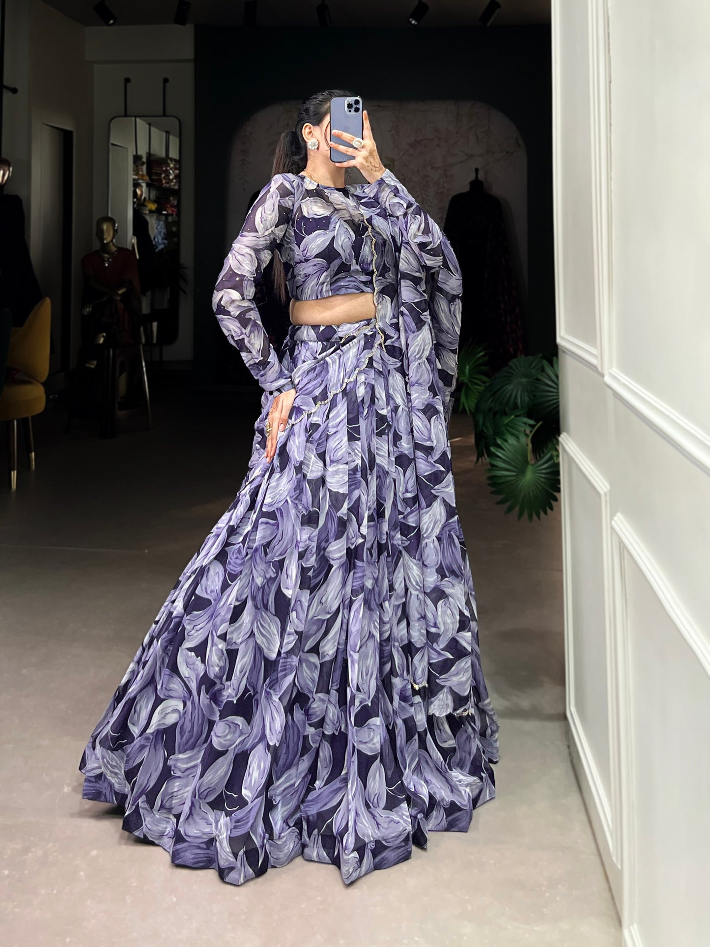 Precious Digital Printed Silk Party Wear Lehenga Choli With Dupatta
