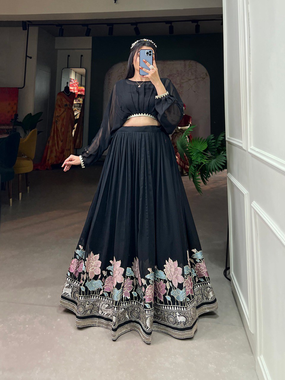 Black Lehenga Choli Set