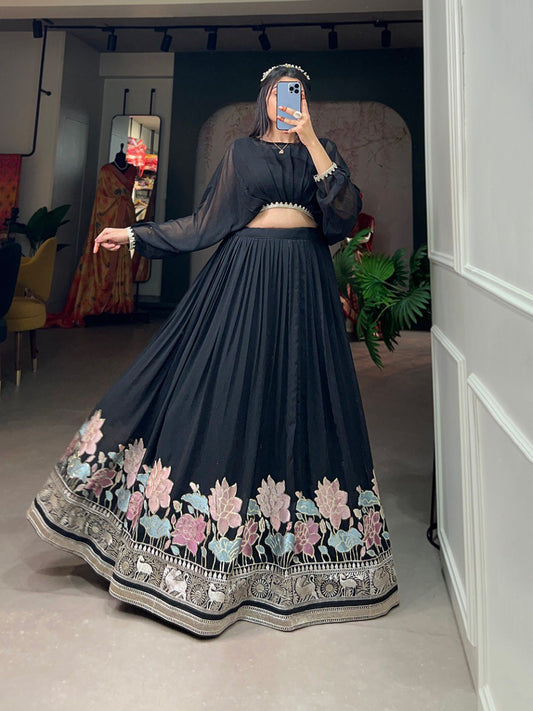 Black Lehenga Choli Set