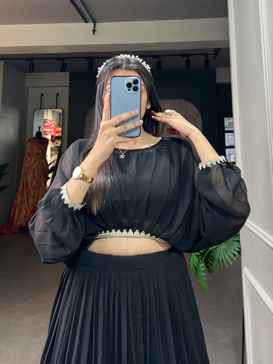 Black Lehenga Choli Set