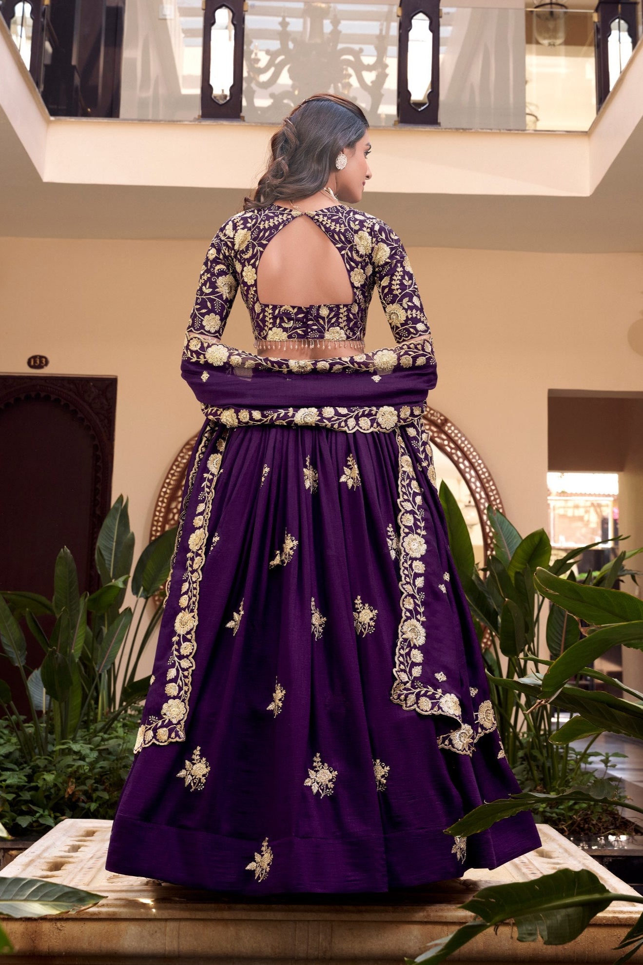 Purple Coloured Lehenga Choli Set
