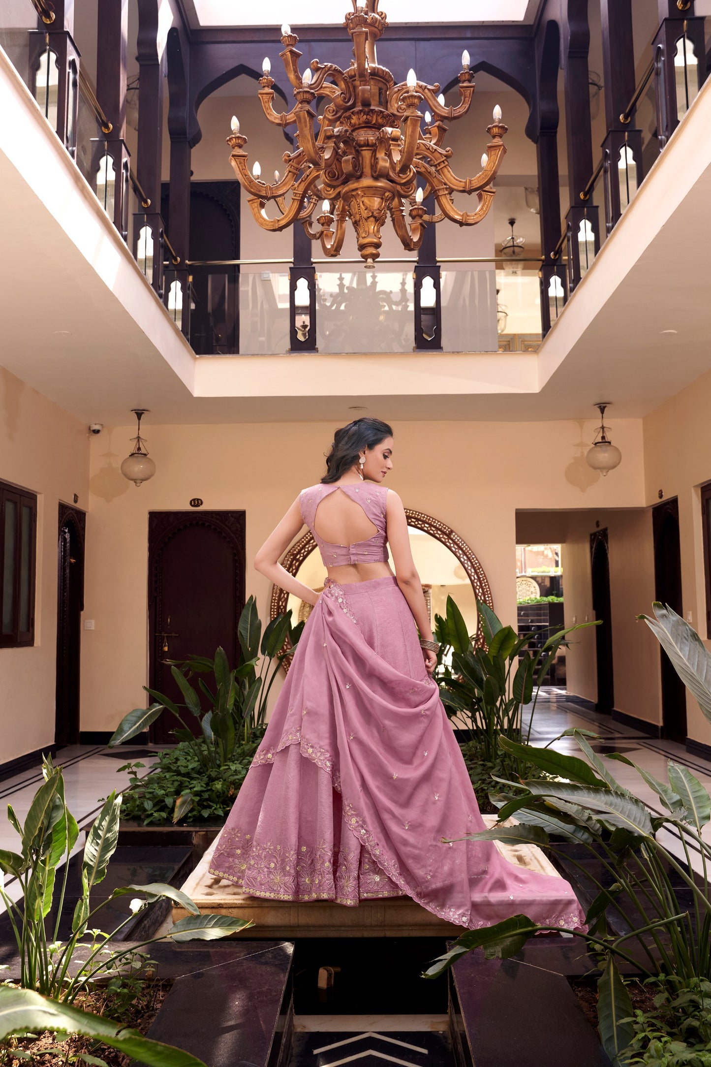 Pink Hued Lehenga Choli Set