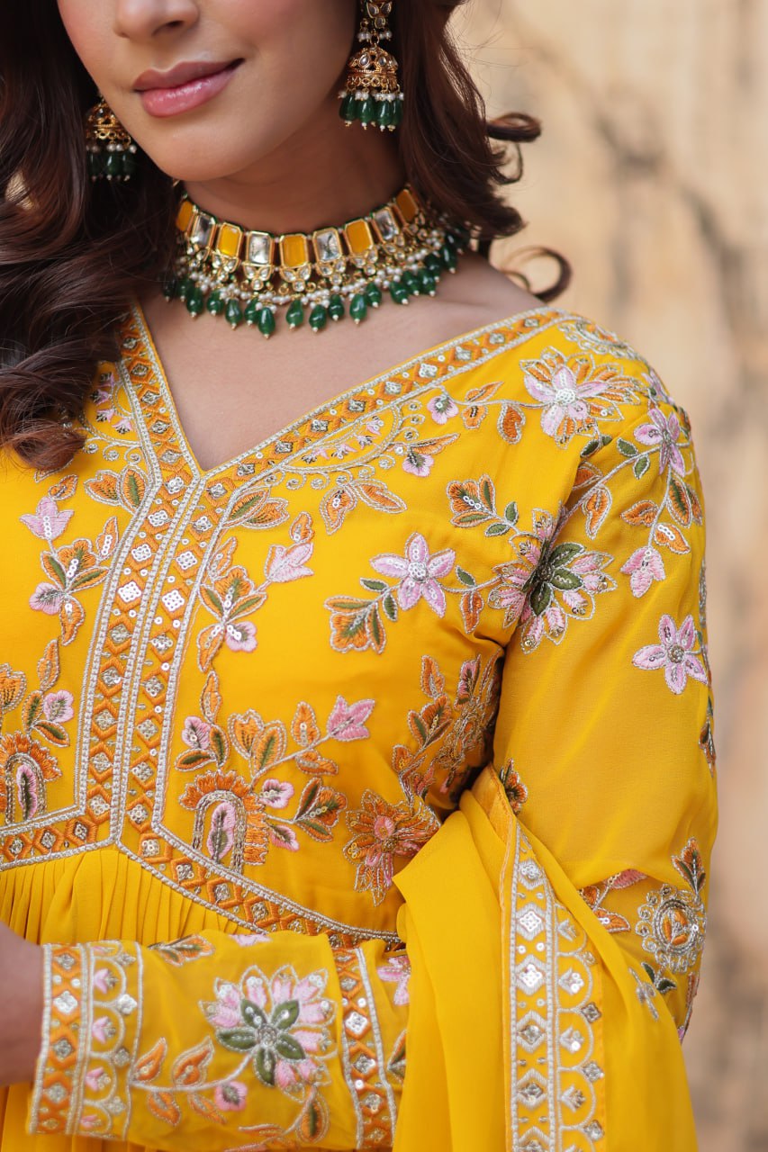 Desirable Gown Graceful Flair with Intricate Embroidery