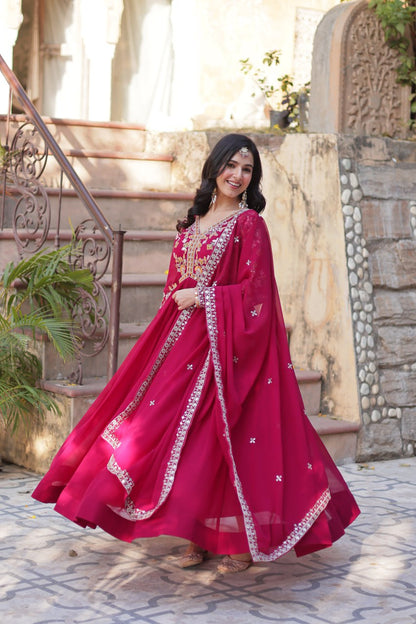Desirable Gown Graceful Flair with Intricate Embroidery