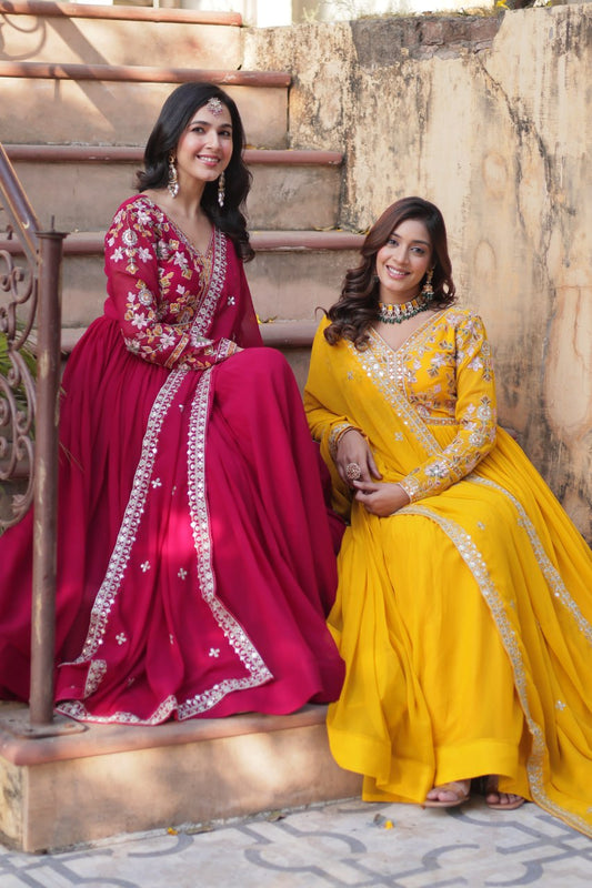 Desirable Gown Graceful Flair with Intricate Embroidery